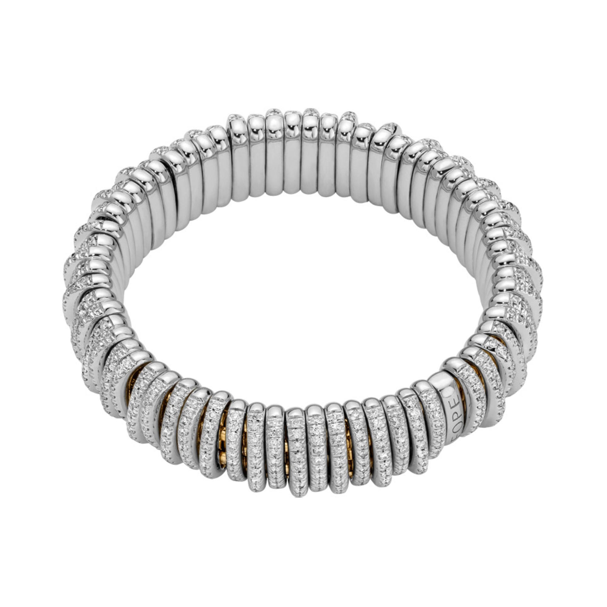 FOPE Panorama Flex'it Armband - 58904BX_PB_G_XBX_0XS (0XS) aus Bicolor-Gold mit Diamant