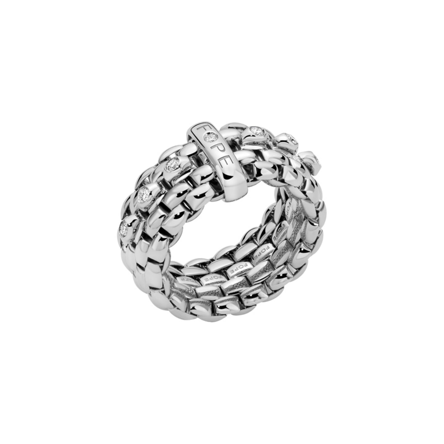 FOPE Panorama Flex'it Ring - 58504AX_BB_B_BBX_0XS (0XS) aus Weißgold mit Diamant