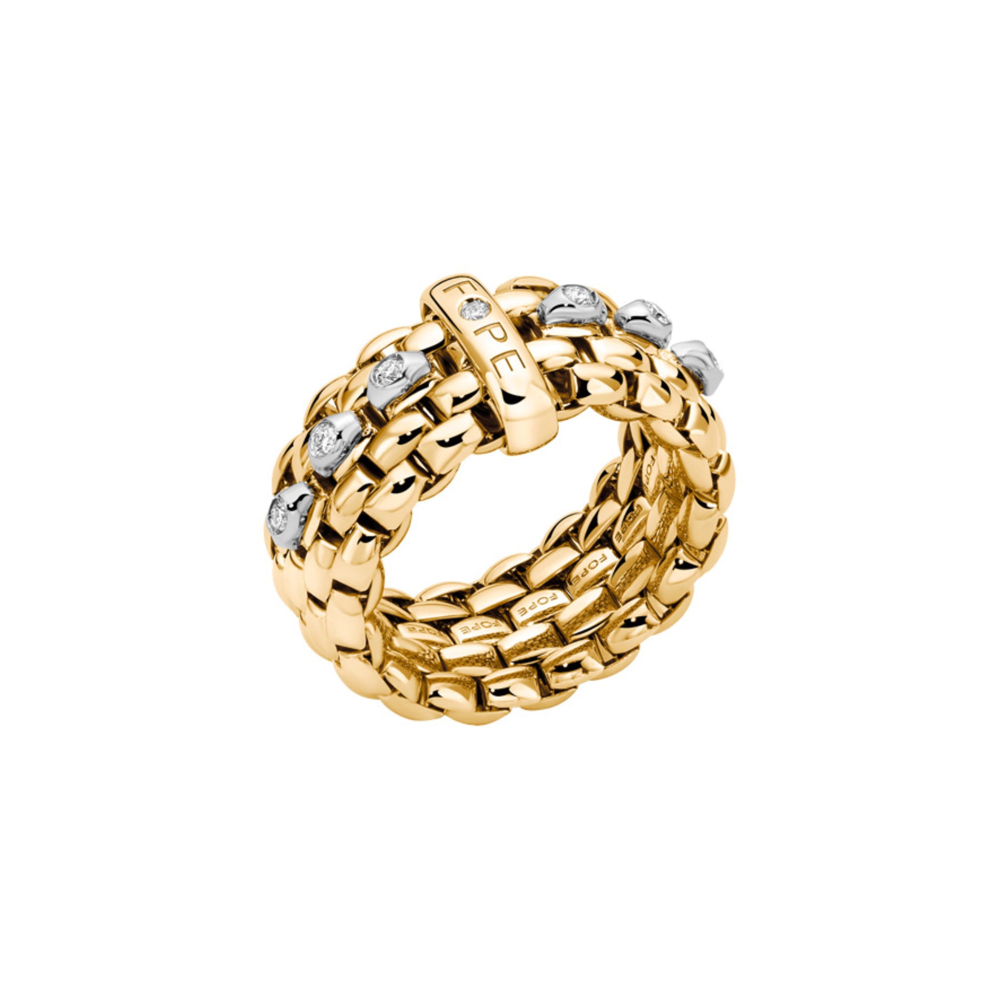 FOPE Panorama Flex'it Ring - 58504AX_BB_G_GBX_0XS (0XS) aus Bicolor-Gold mit Diamant