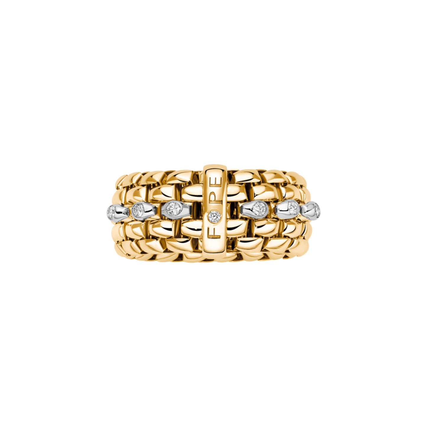 FOPE Panorama Flex'it Ring - 58504AX_BB_G_GBX_0XS (0XS) aus Bicolor-Gold mit Diamant