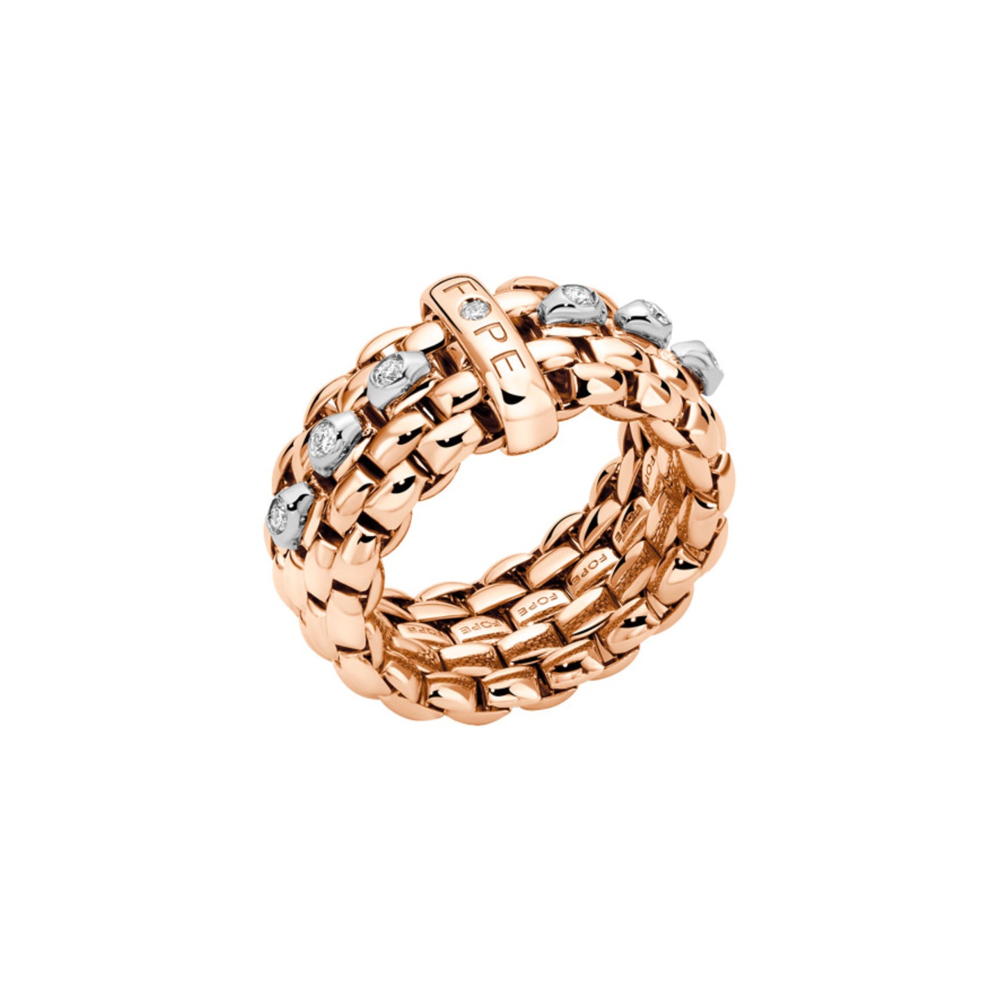 FOPE Panorama Flex'it Ring - 58504AX_BB_R_RBX_0XS (0XS) aus Bicolor-Gold mit Diamant