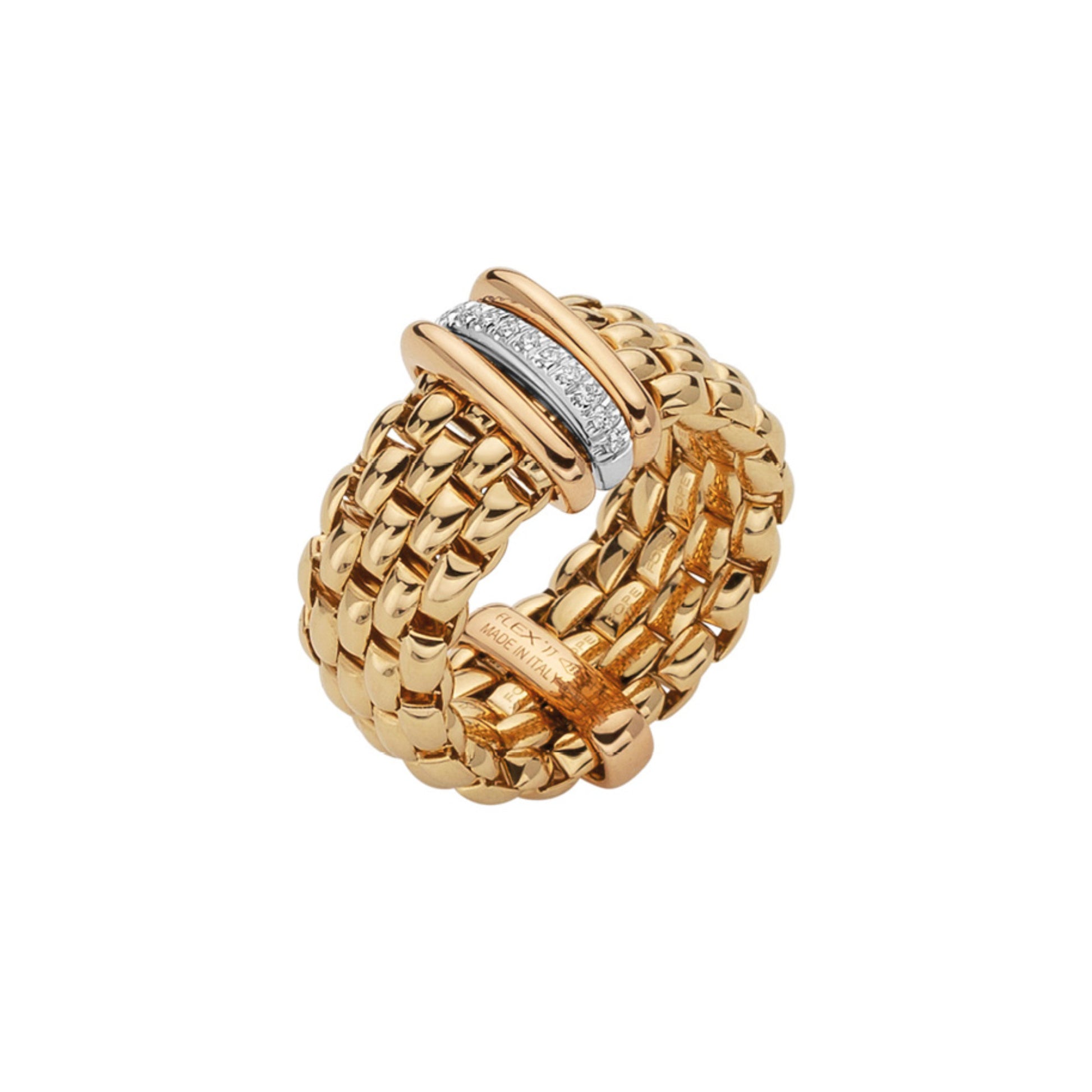 FOPE Panorama Flex'it Ring - 58704AX_BB_G_GBG_00S (00S) aus Bicolor-Gold mit Diamant