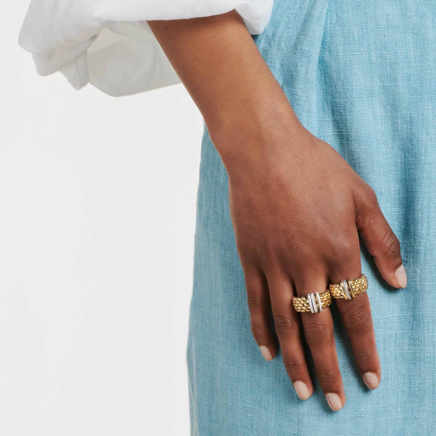 FOPE Panorama Flex'it Ring - 58704AX_BB_G_GBG_00S (00S) aus Bicolor-Gold mit Diamant