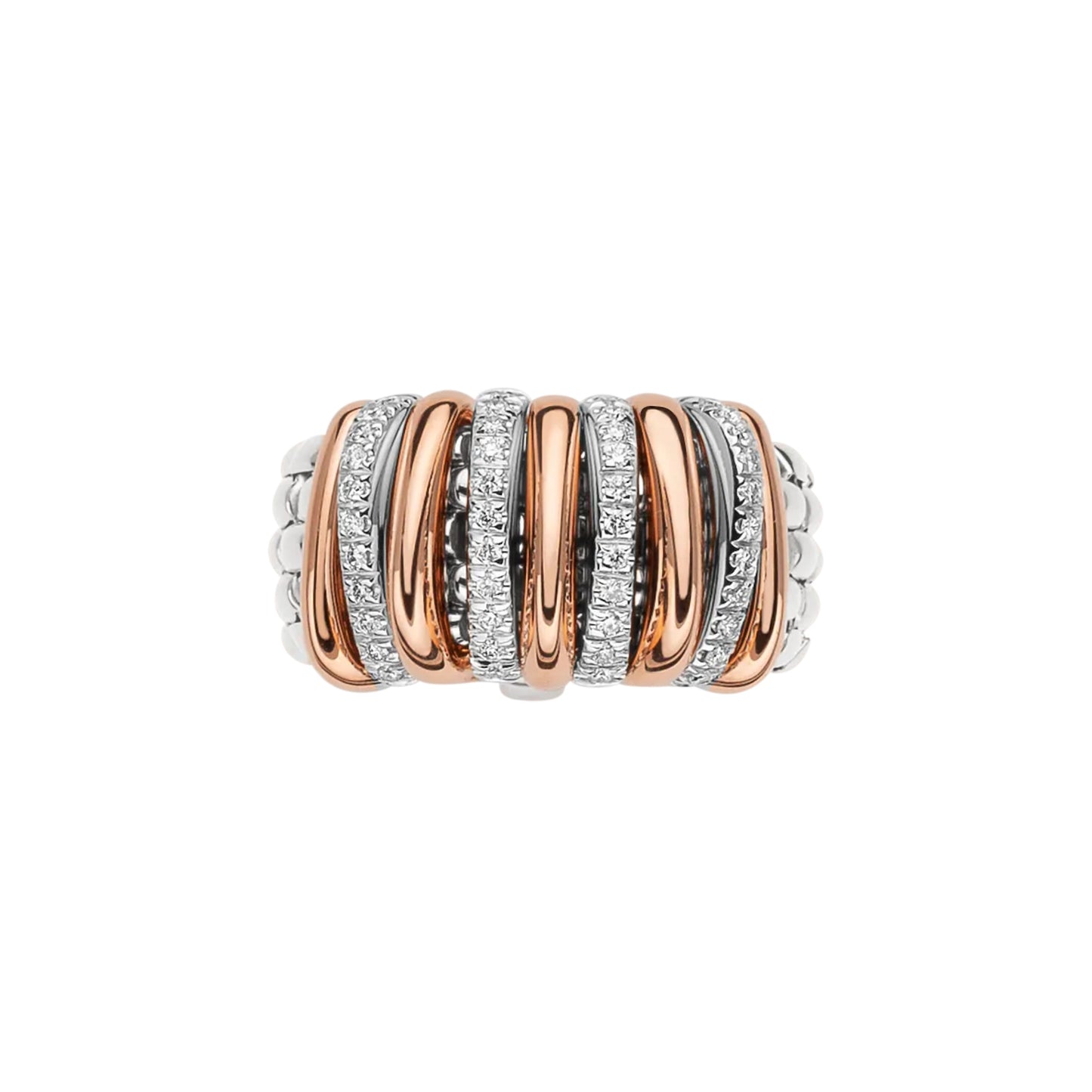 FOPE Panorama Flex'it Ring - 58804AX_BB_B_RBX_0XS (0XS) aus Bicolor-Gold mit Diamant