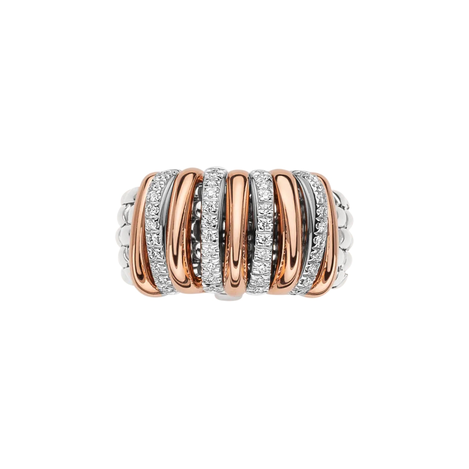 FOPE Panorama Flex'it Ring - 58804AX_BB_B_RBX_0XS (0XS) aus Bicolor-Gold mit Diamant