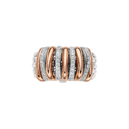 FOPE Panorama Flex'it Ring - 58804AX_BB_B_RBX_0XS (0XS) aus Bicolor-Gold mit Diamant
