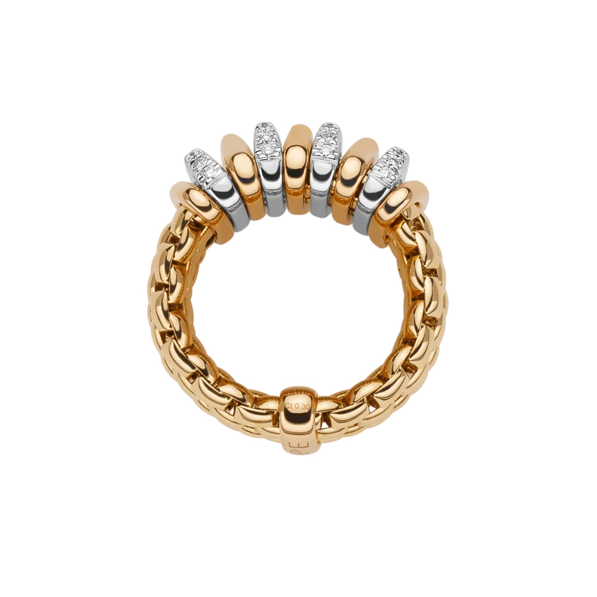 FOPE Panorama Flex'it Ring - 58804AX_BB_G_GBX_00S (00S) aus Bicolor-Gold mit Diamant