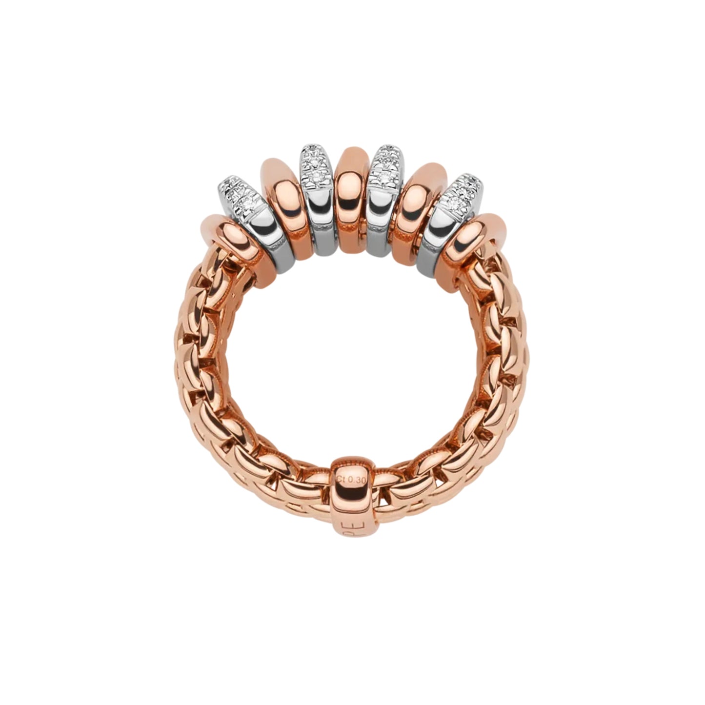 FOPE Panorama Flex'it Ring - 58804AX_BB_R_BBX_00S (00S) aus Bicolor-Gold mit Diamant