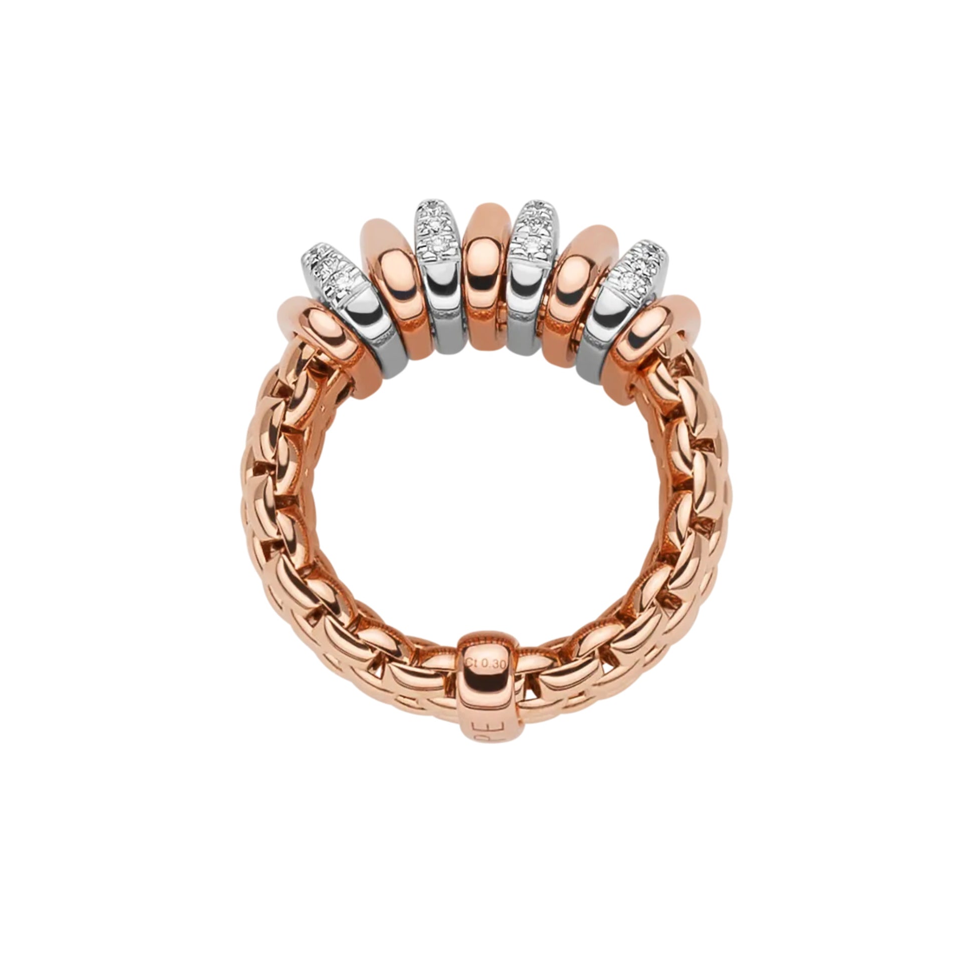 FOPE Panorama Flex'it Ring - 58804AX_BB_R_BBX_00S (00S) aus Bicolor-Gold mit Diamant