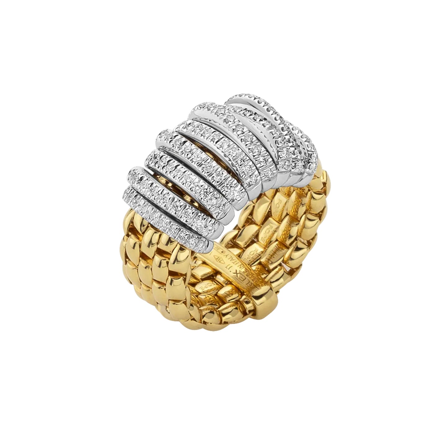 FOPE Panorama Flex'it Ring - 58804AX_PB_G_XBX_00S (00S) aus Bicolor-Gold mit Diamant