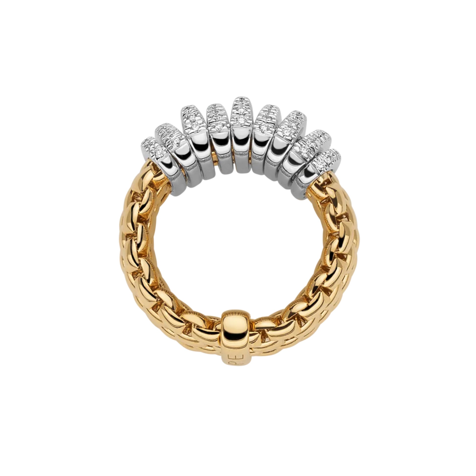 FOPE Panorama Flex'it Ring - 58804AX_PB_G_XBX_00S (00S) aus Bicolor-Gold mit Diamant