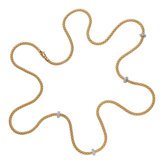 FOPE Prima Collier mit Diamanten - 74508C4_BB_G_XBX_080 (080) aus Bicolor-Gold mit Diamant