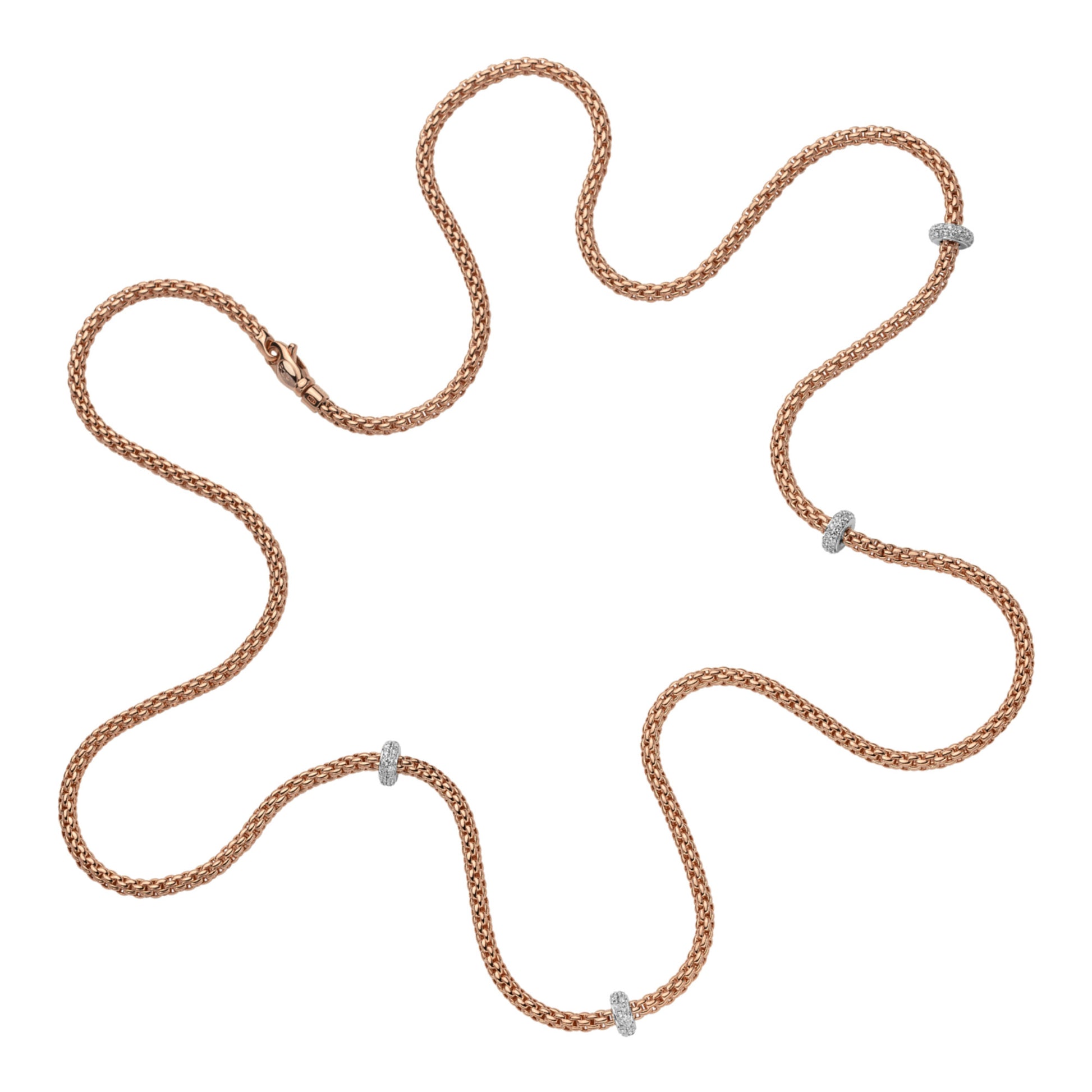 FOPE Prima Collier mit Diamanten - 74508C4_BB_R_XBX_080 (080) aus Bicolor-Gold mit Diamant