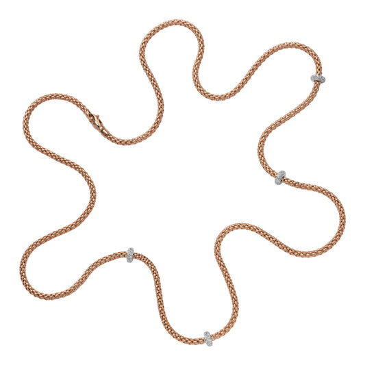 FOPE Prima Collier mit Diamanten - 74508C4_BB_R_XBX_080 (080) aus Bicolor-Gold mit Diamant