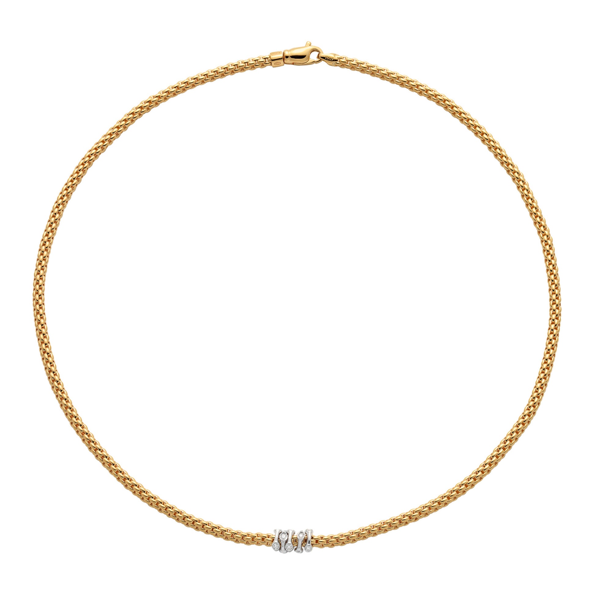 FOPE Prima Flex'it Collier - 74208CX_BB_G_XBX_043 (043) aus Bicolor-Gold mit Diamant