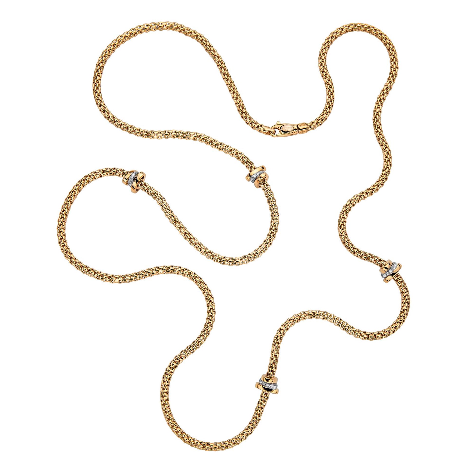 FOPE Prima Flex'it Collier - 74408C4_BB_G_GBG_080 (080) aus Bicolor-Gold mit Diamant