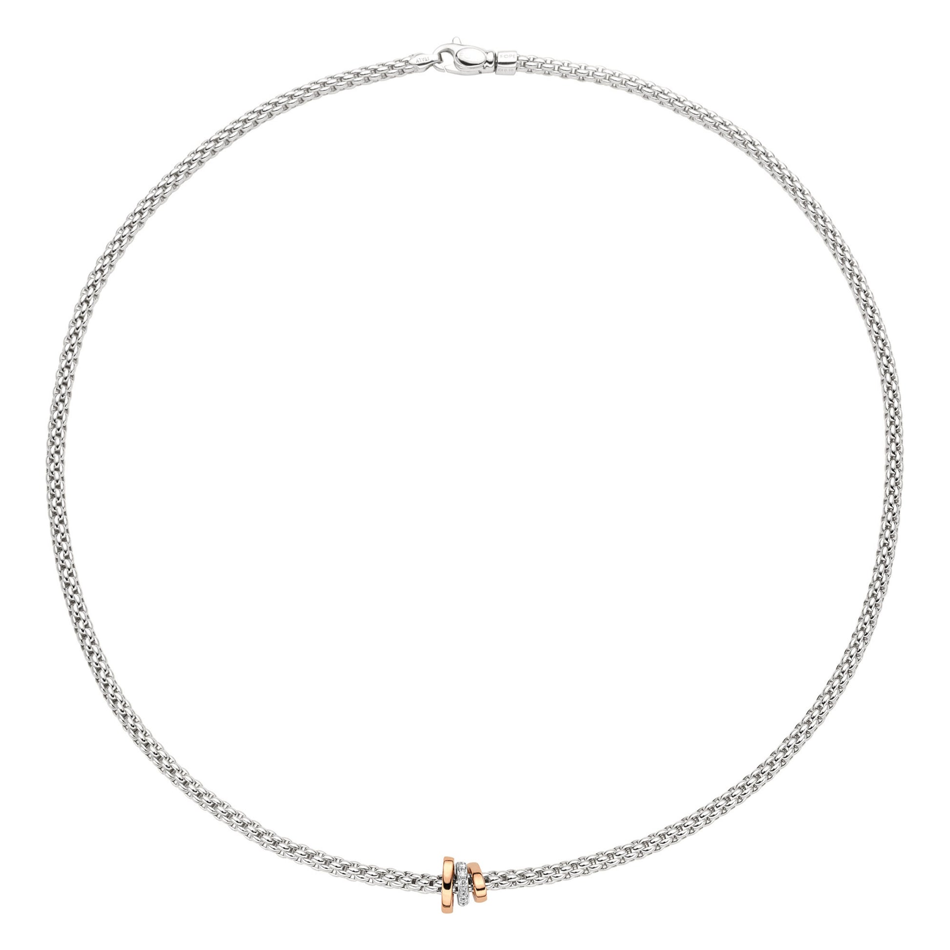 FOPE Prima Flex'it Collier - 74408CX_BB_B_GBG_043 (043) aus Weißgold mit Diamant