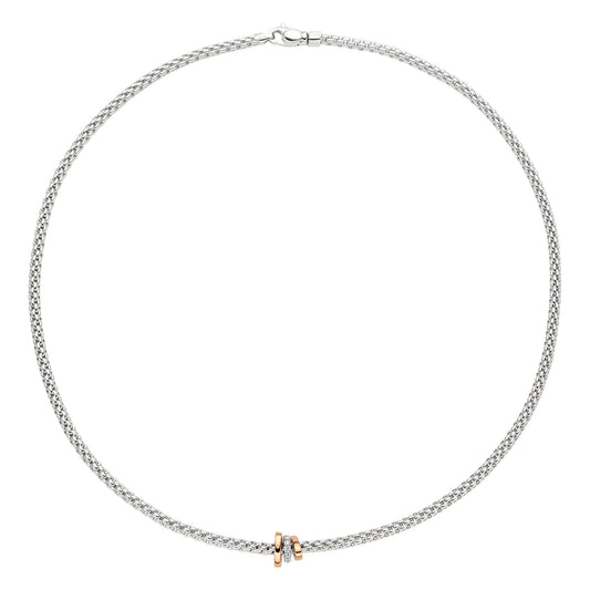 FOPE Prima Flex'it Collier - 74408CX_BB_B_GBG_043 (043) aus Weißgold mit Diamant