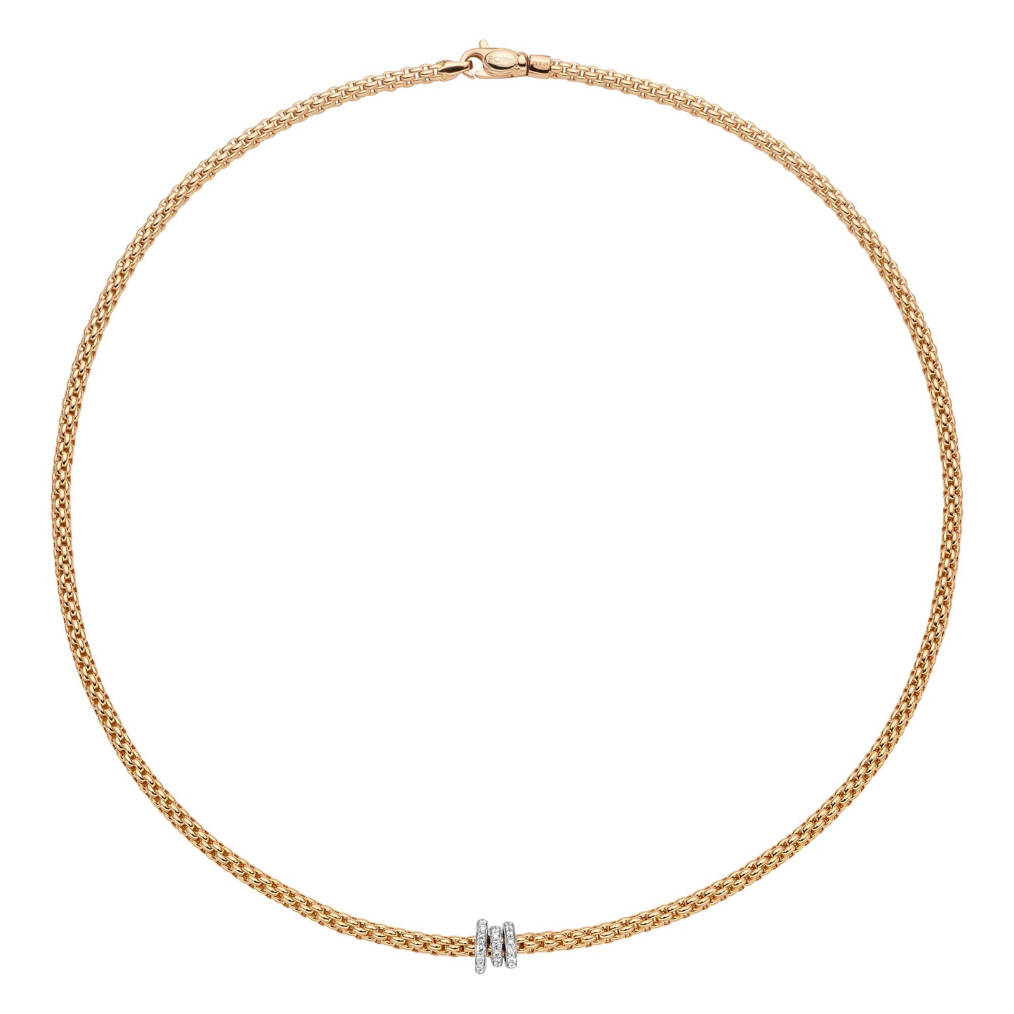 FOPE Prima Flex'it Collier - 74408CX_PB_G_BBB_043 (043) aus Bicolor-Gold mit Diamant