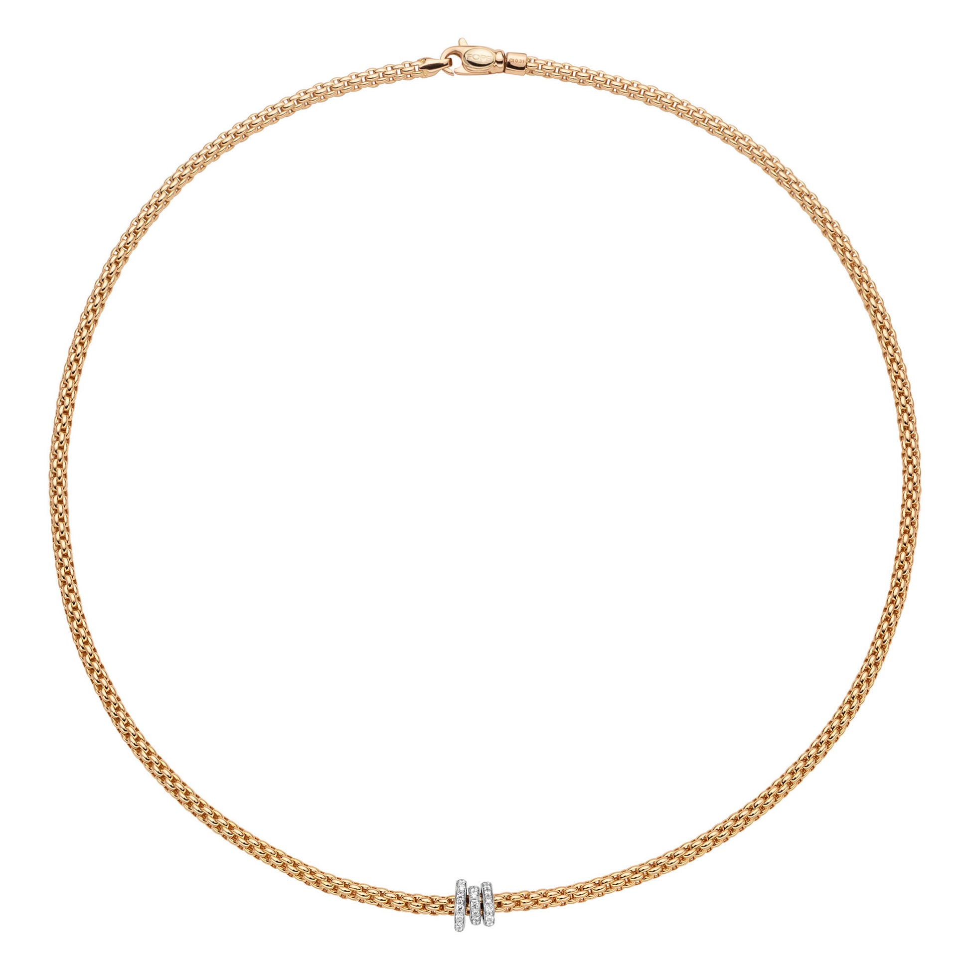 FOPE Prima Flex'it Collier - 74408CX_PB_G_BBB_043 (043) aus Bicolor-Gold mit Diamant