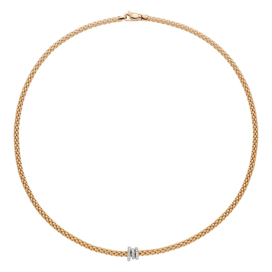 FOPE Prima Flex'it Collier - 74408CX_PB_G_BBB_043 (043) aus Bicolor-Gold mit Diamant