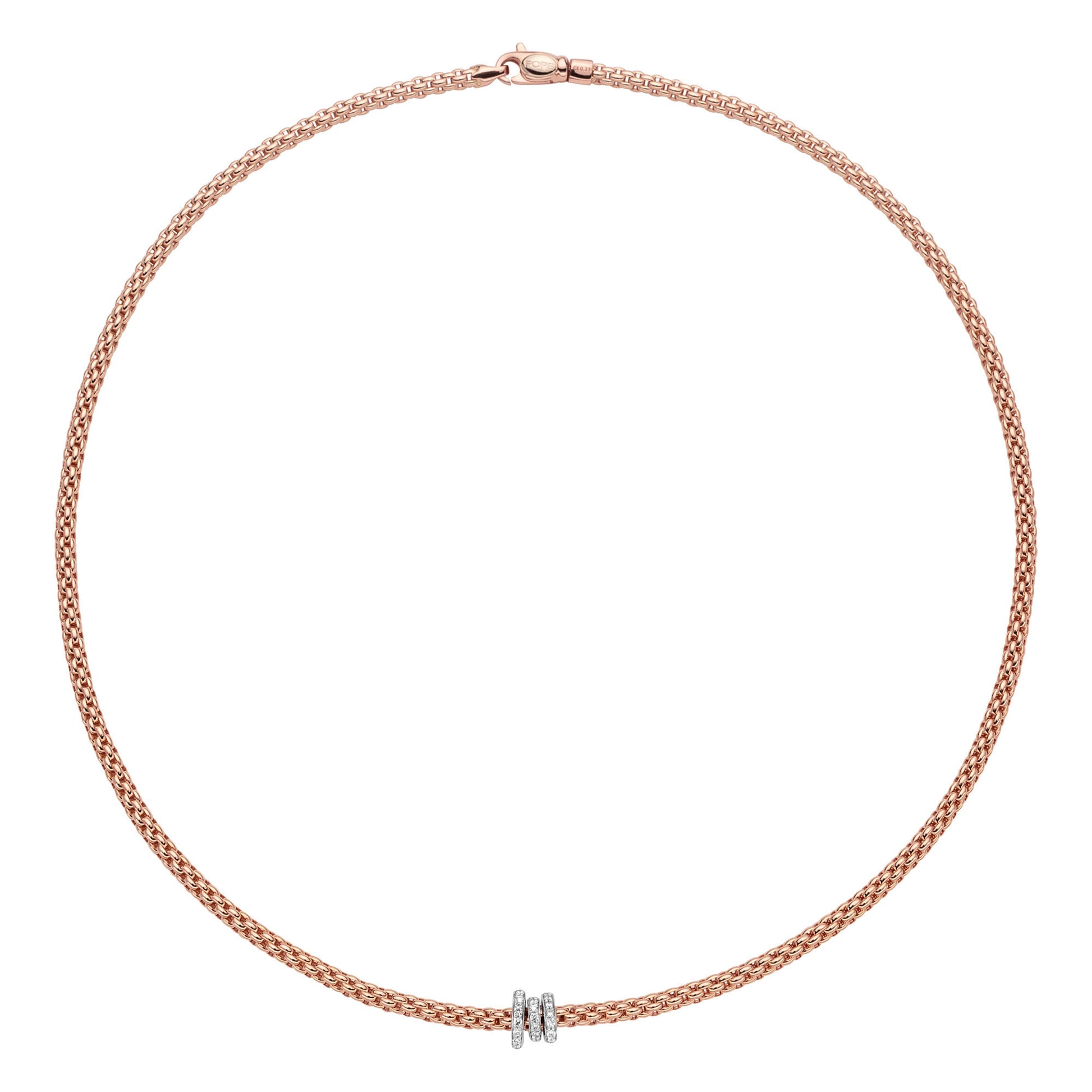 FOPE Prima Flex'it Collier - 74408CX_PB_R_BBB_043 (043) aus Bicolor-Gold mit Diamant
