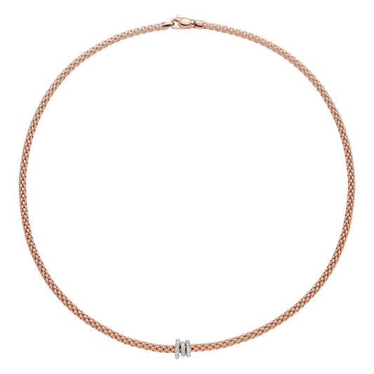 FOPE Prima Flex'it Collier - 74408CX_PB_R_BBB_043 (043) aus Bicolor-Gold mit Diamant