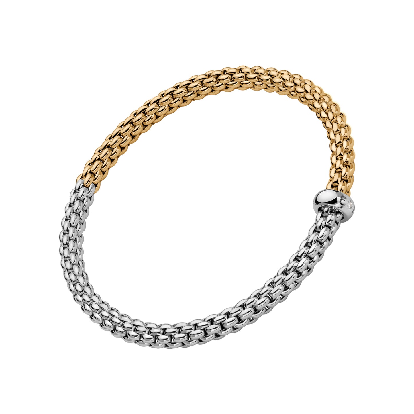 FOPE Solo Flex'it Armband - 01M06B2_BB_2_XBX_00S (00S) aus Bicolor-Gold mit Diamant