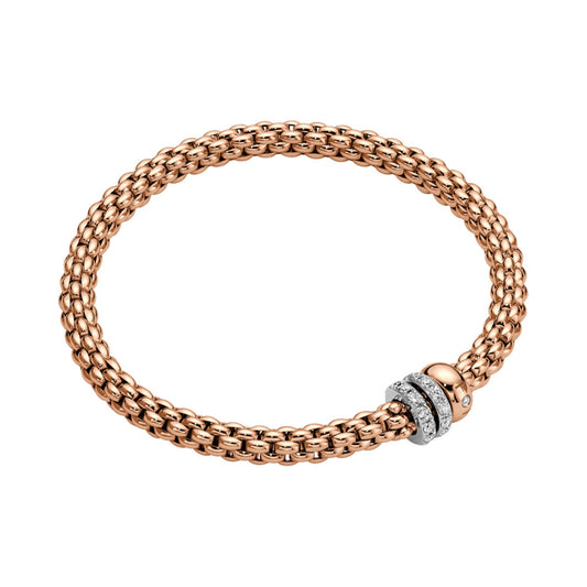 FOPE Solo Flex'it Armband - 62506BX_PB_R_BBR_0XS (0XS) aus Bicolor-Gold mit Diamant