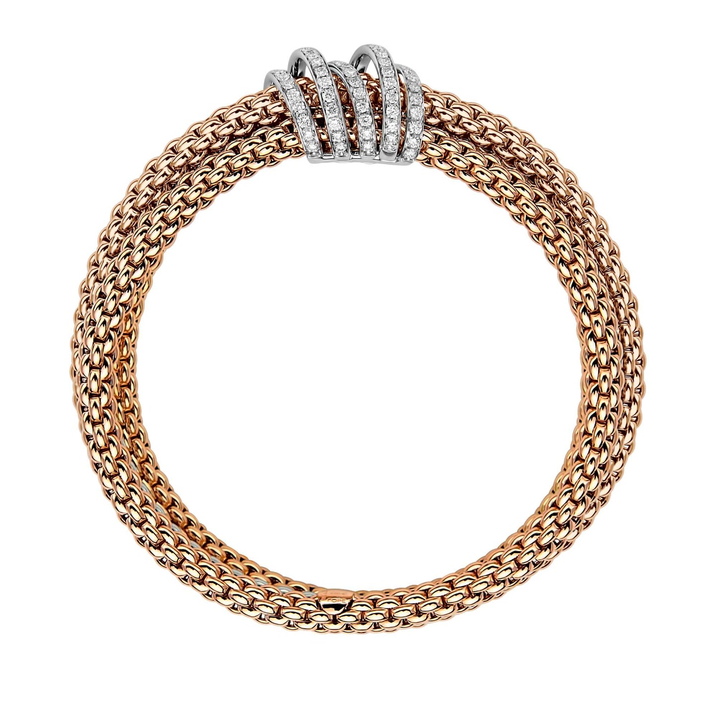 FOPE Solo Flex'it Armband - 65106BX_PB_R_XBX_00S (00S) aus Bicolor-Gold mit Diamant