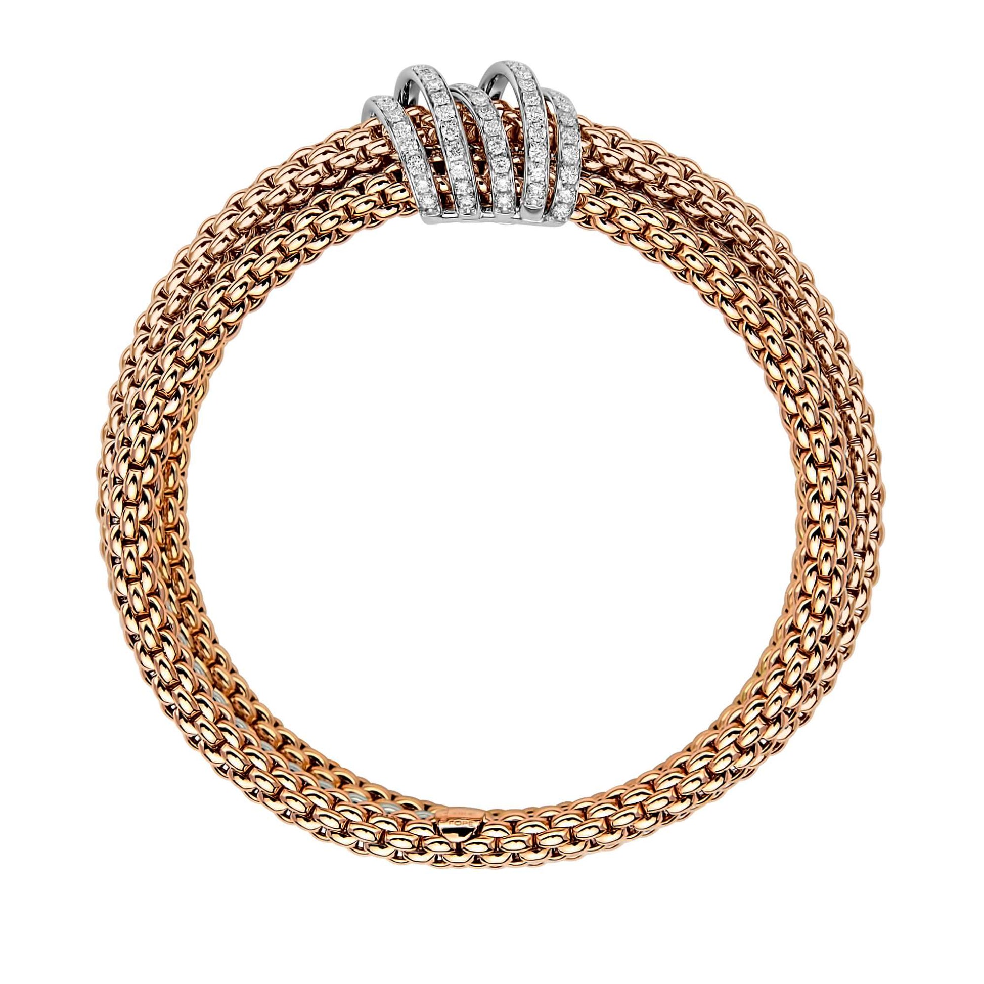 FOPE Solo Flex'it Armband - 65106BX_PB_R_XBX_00S (00S) aus Bicolor-Gold mit Diamant