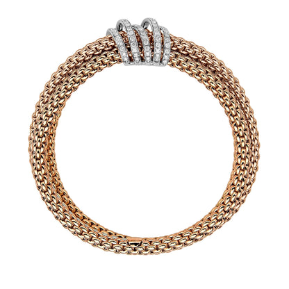 FOPE Solo Flex'it Armband - 65106BX_PB_R_XBX_00S (00S) aus Bicolor-Gold mit Diamant