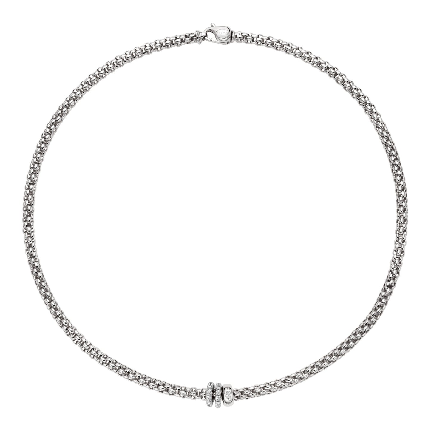 FOPE Solo Flex'it Halskette - 62506CX_PB_B_BBB_043 (043) aus Weißgold mit Diamant