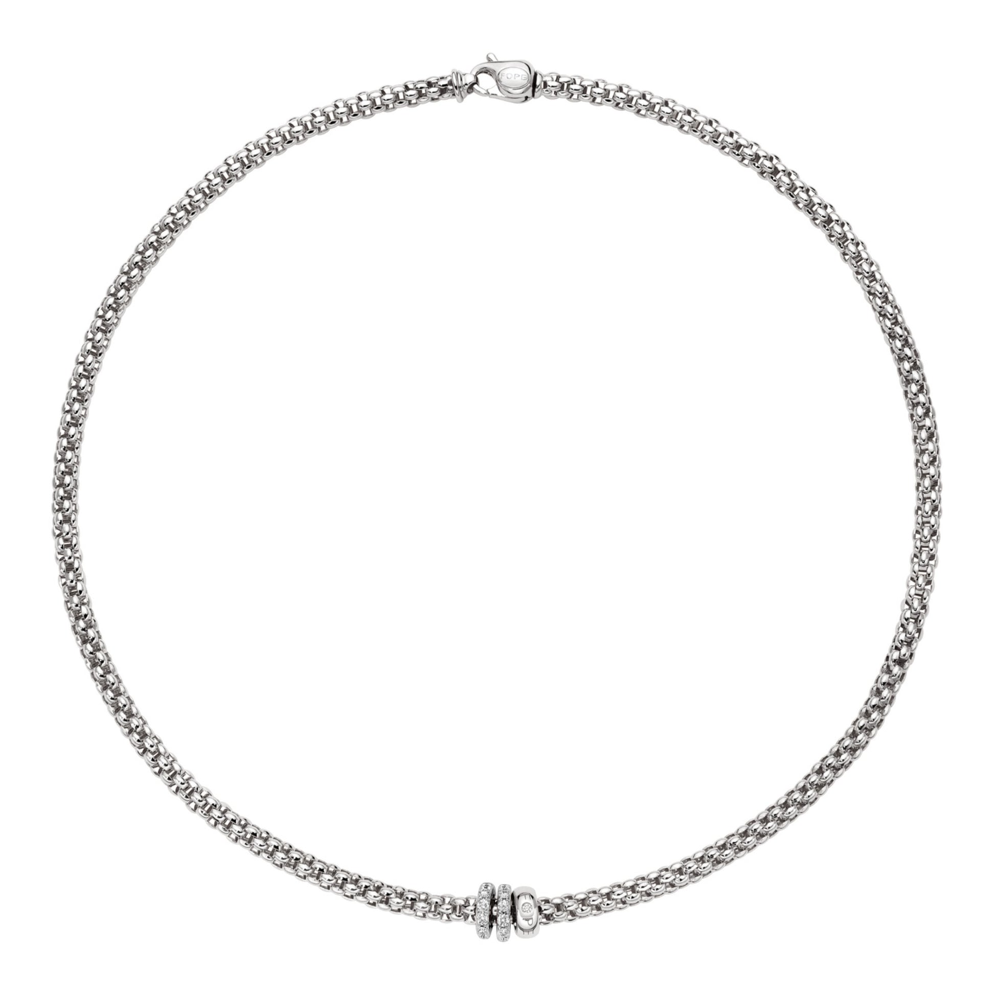 FOPE Solo Flex'it Halskette - 62506CX_PB_B_BBB_043 (043) aus Weißgold mit Diamant