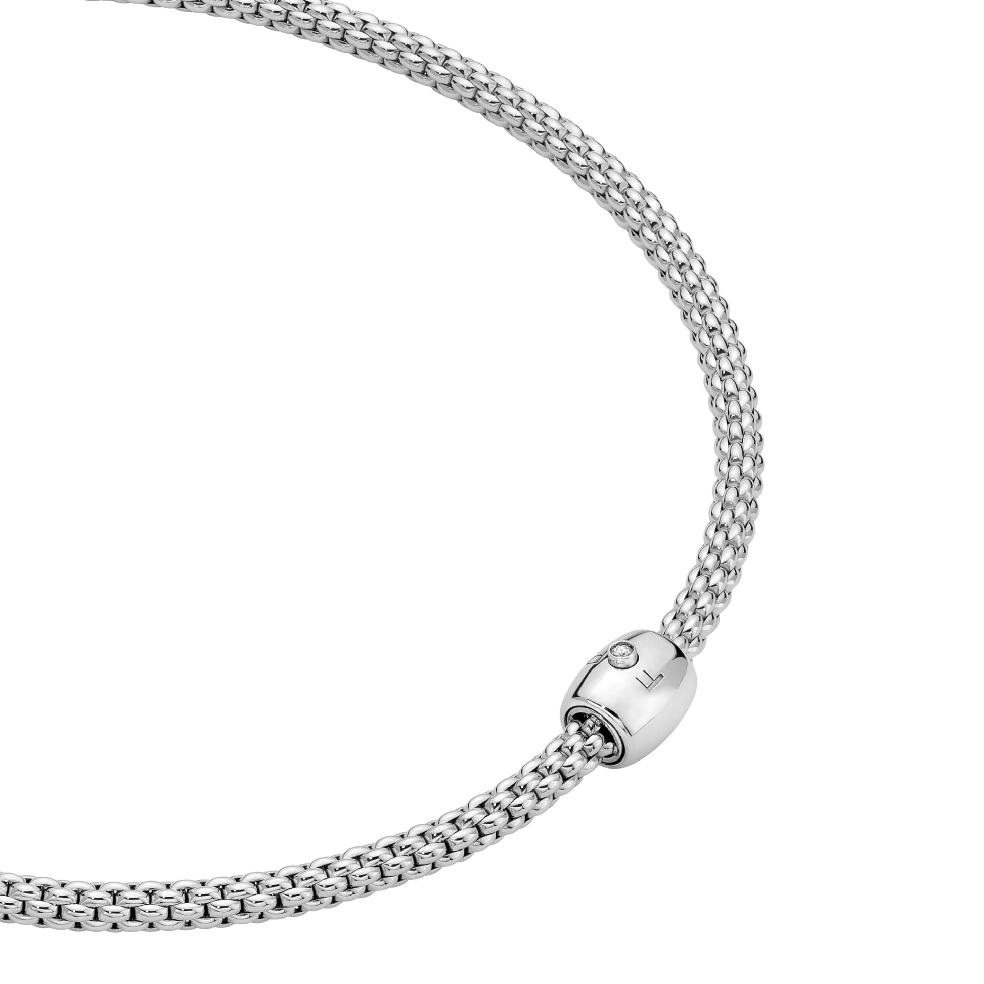 FOPE Solo Flex'it Halskette - 62606CX_BB_B_XXX_034 (034) aus Weißgold mit Diamant