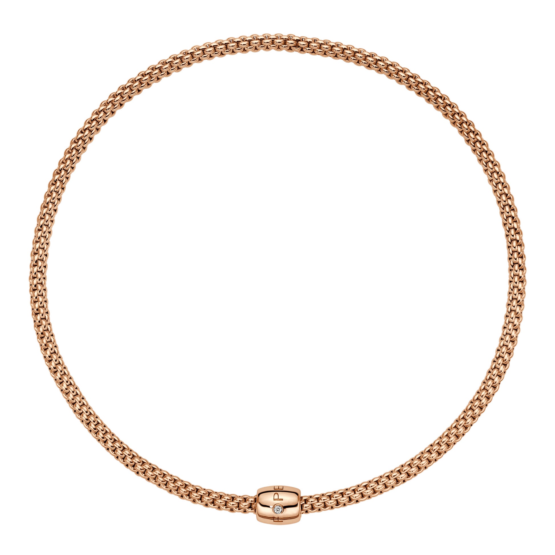 FOPE Solo Flex'it Halskette - 62606CX_BB_R_XXX_034 (034) aus Roségold mit Diamant