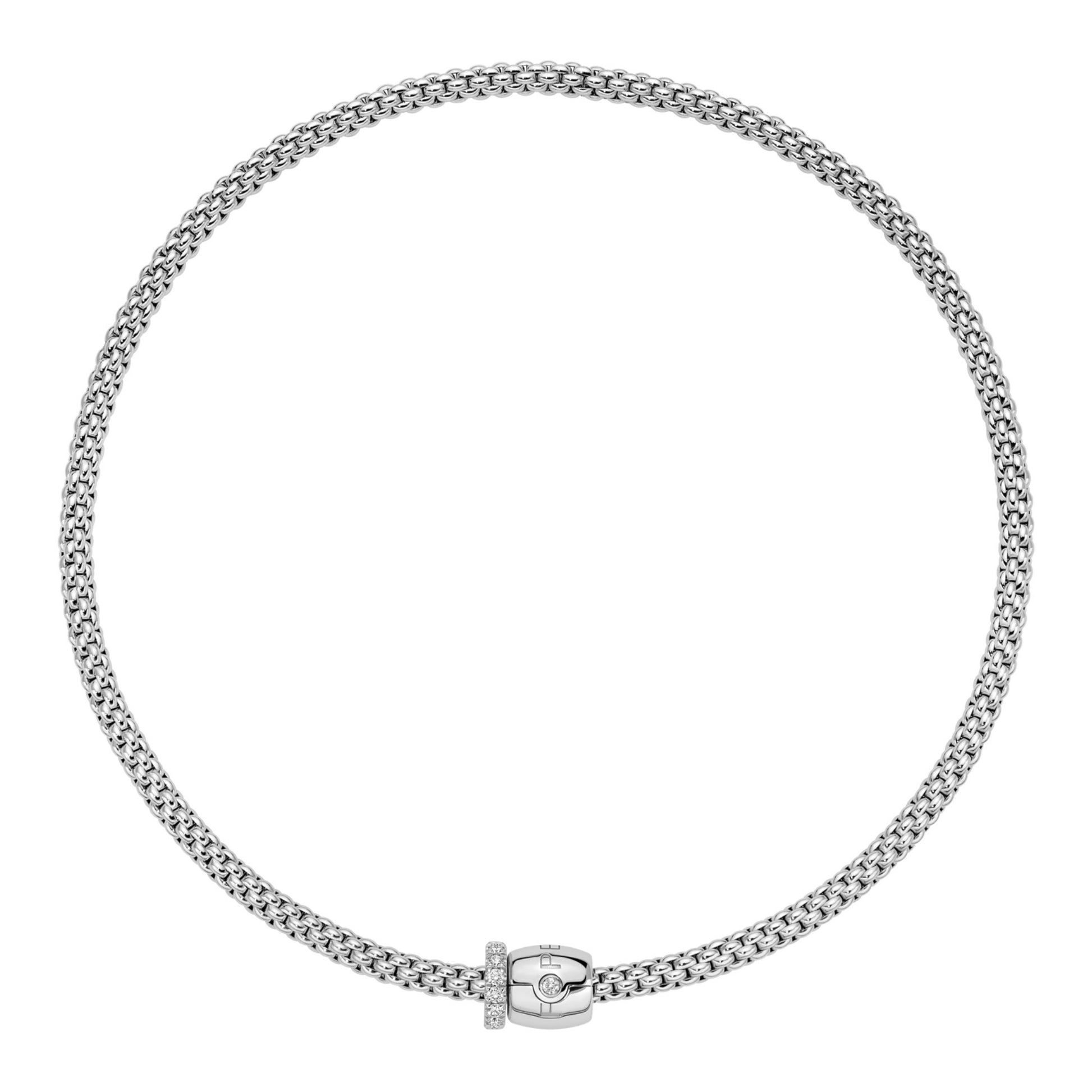 FOPE Solo Flex'it Halskette - 62606CX_PB_B_XBX_040 (040) aus Weißgold mit Diamant