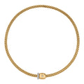 FOPE Solo Flex'it Halskette - 62606CX_PB_G_XBX_040 (040) aus Bicolor-Gold mit Diamant