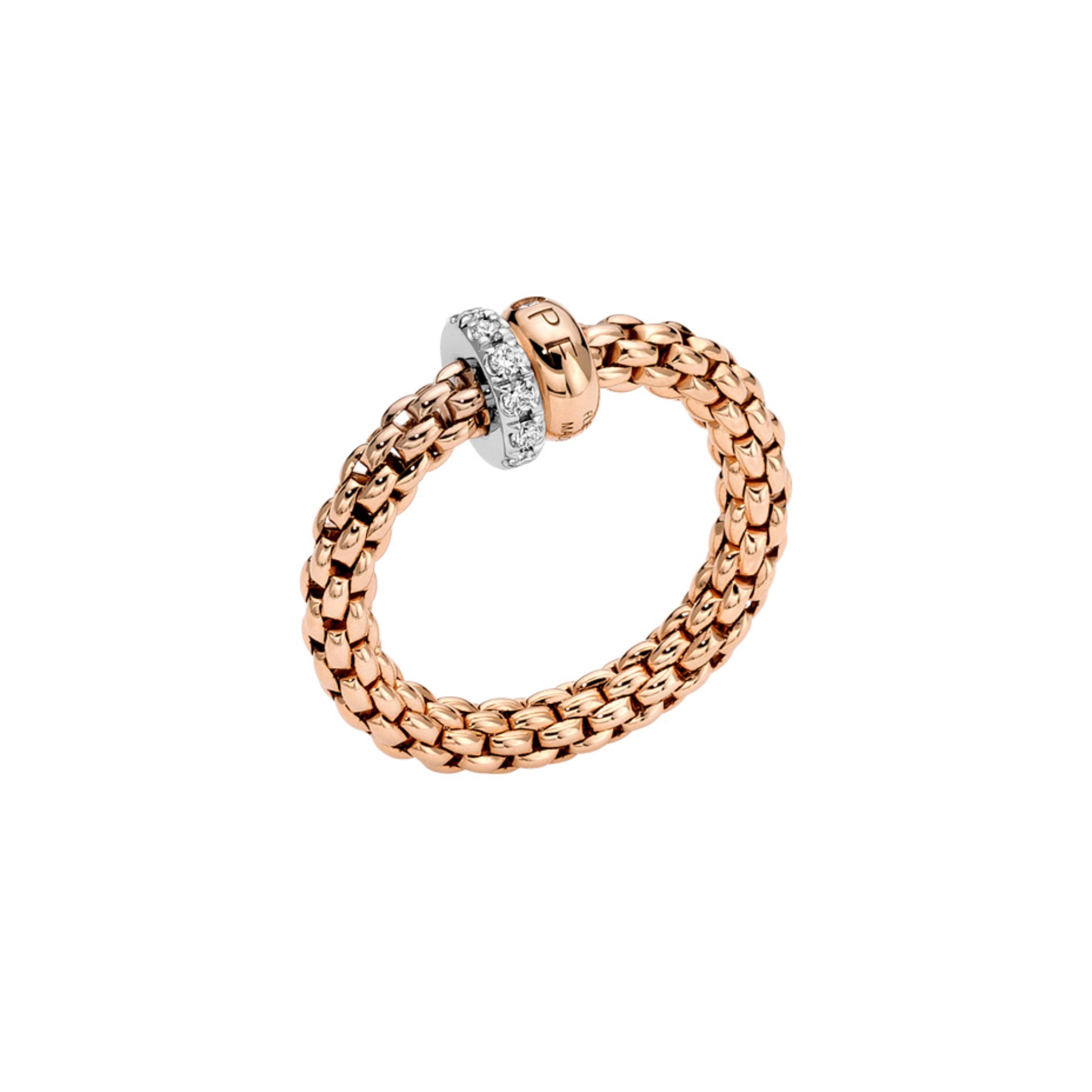 FOPE Solo Flex'it Ring - 62408AX_PB_R_BRX_0XS (0XS) aus Bicolor-Gold mit Diamant