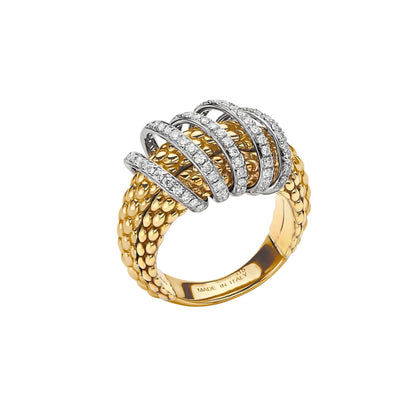 FOPE Solo Flex'it Ring - 65106AX_PB_G_XBX_140 (140) aus Bicolor-Gold mit Diamant