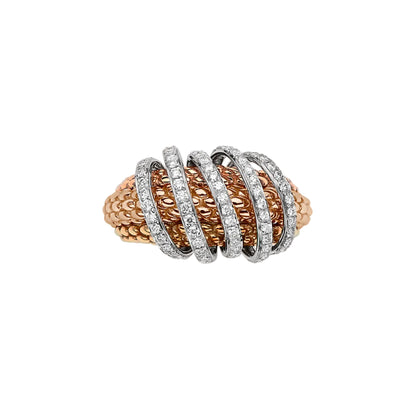 FOPE Solo Flex'it Ring - 65106AX_PB_R_XBX_140 (140) aus Bicolor-Gold mit Diamant