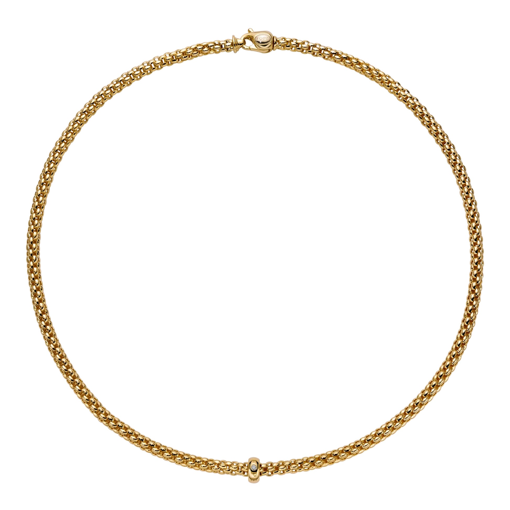 FOPE Solo Halskette - 62306CX_BB_G_XGX_043 (043) aus Gelbgold mit Diamant