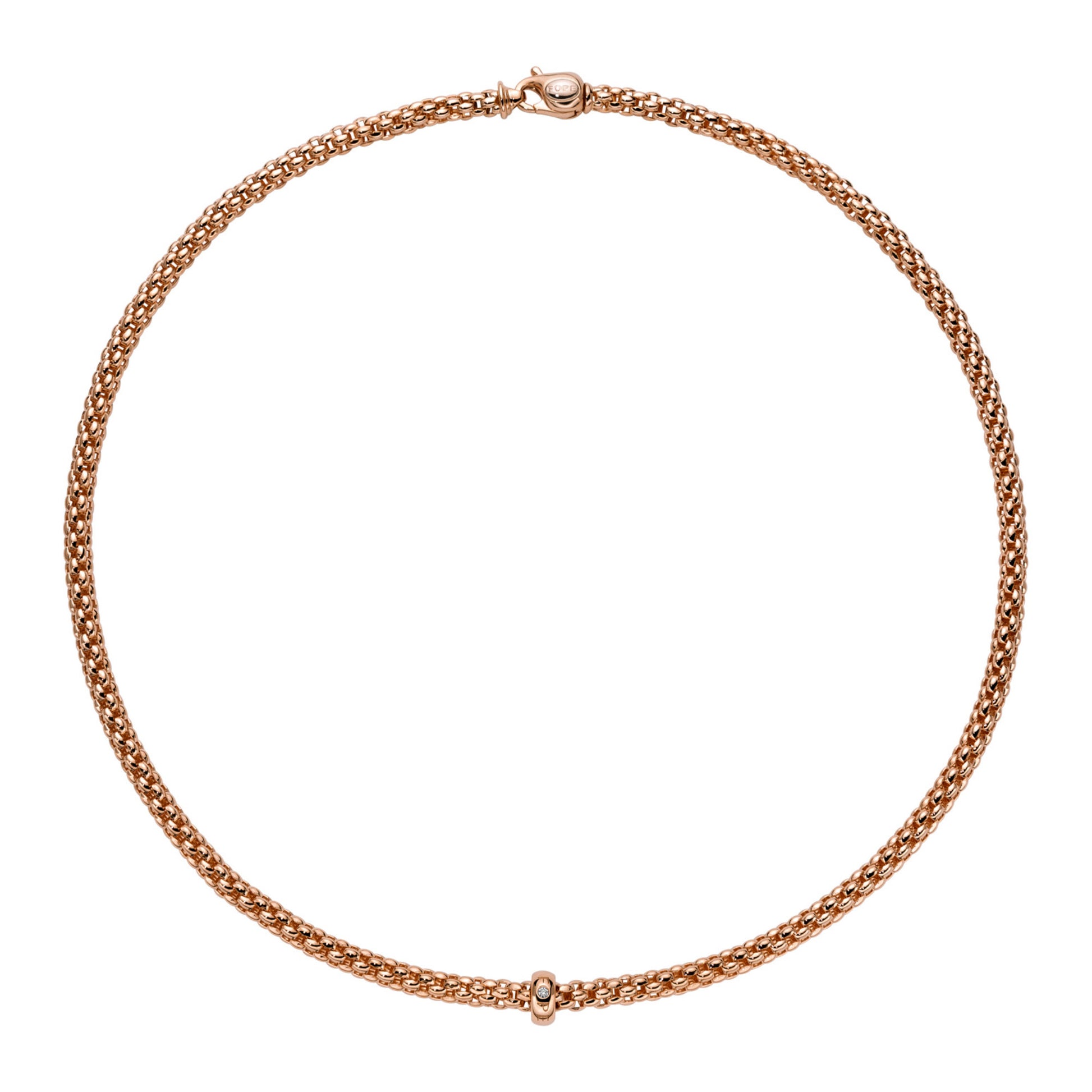 FOPE Solo Halskette - 62306CX_BB_R_XRX_043 (043) aus Roségold mit Diamant