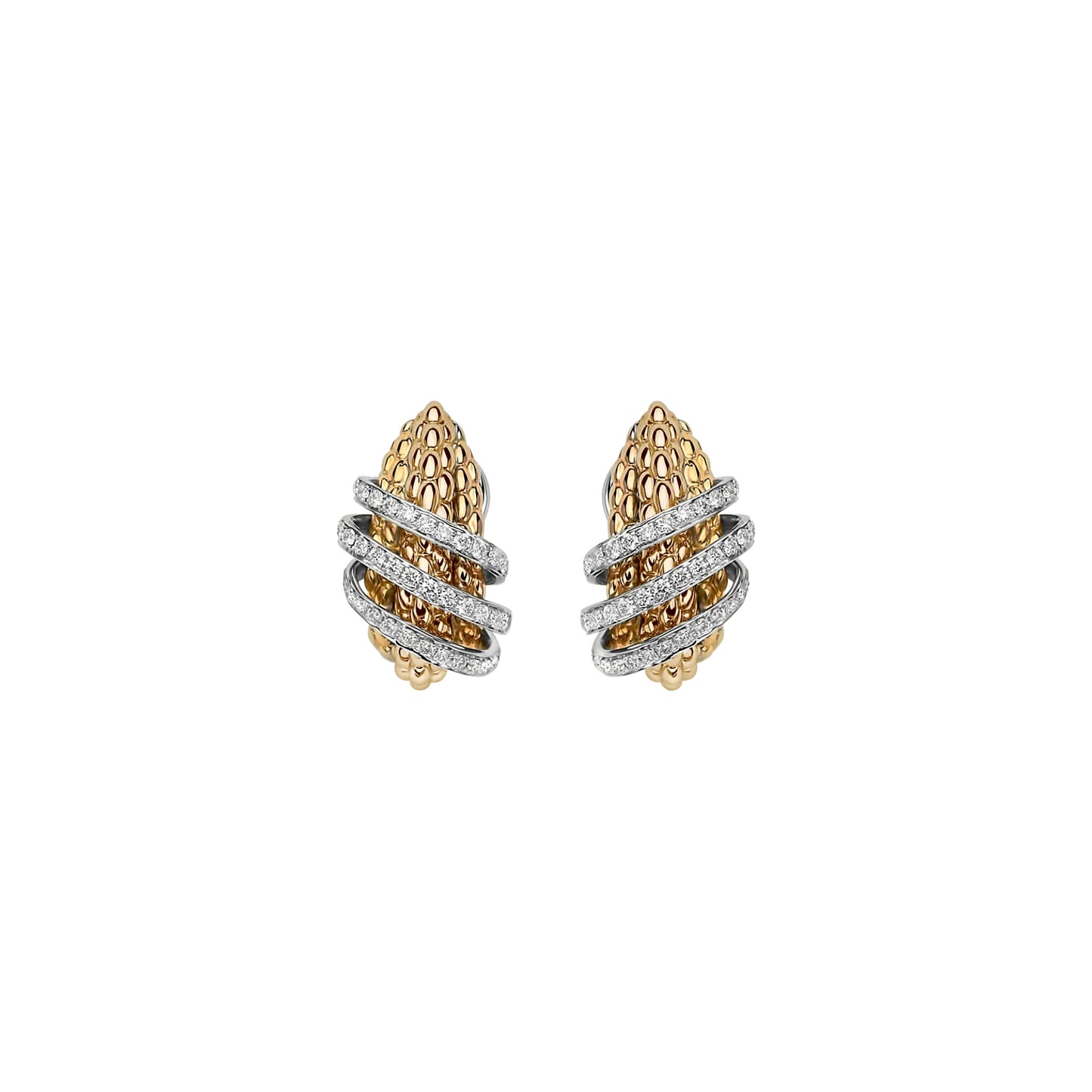 FOPE Solo Ohrringe - 65106OX_PB_G_XBX_000 (000) aus Bicolor-Gold mit Diamant