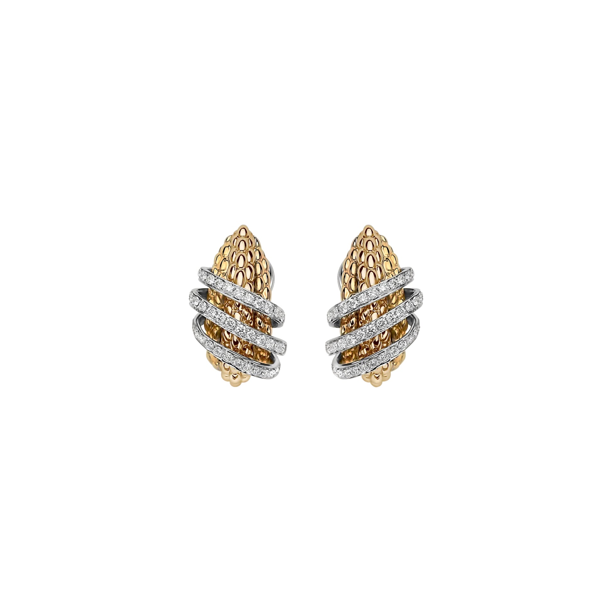 FOPE Solo Ohrringe - 65106OX_PB_G_XBX_000 (000) aus Bicolor-Gold mit Diamant