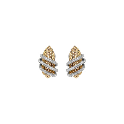 FOPE Solo Ohrringe - 65106OX_PB_G_XBX_000 (000) aus Bicolor-Gold mit Diamant