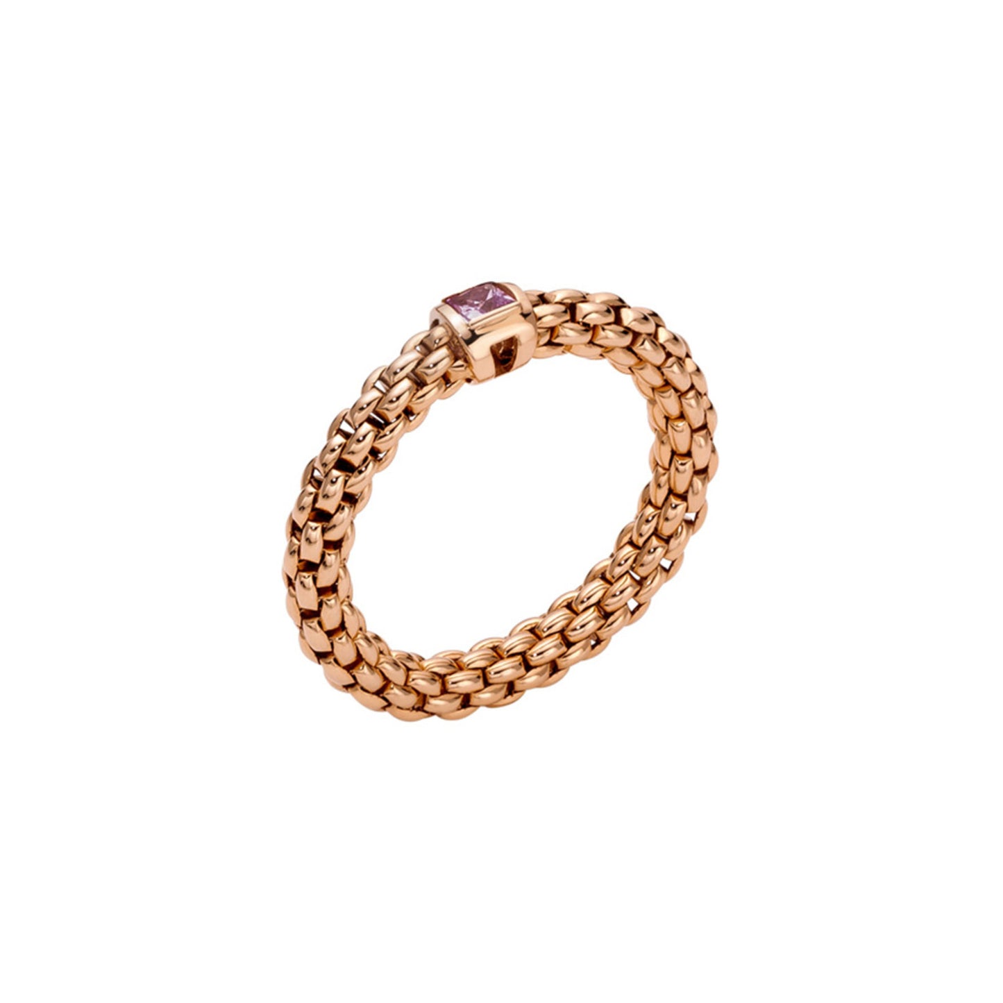 FOPE Souls Flex'it Ring - 09E08AX_B3_R_XRX_0XS (0XS) aus Roségold mit Saphir