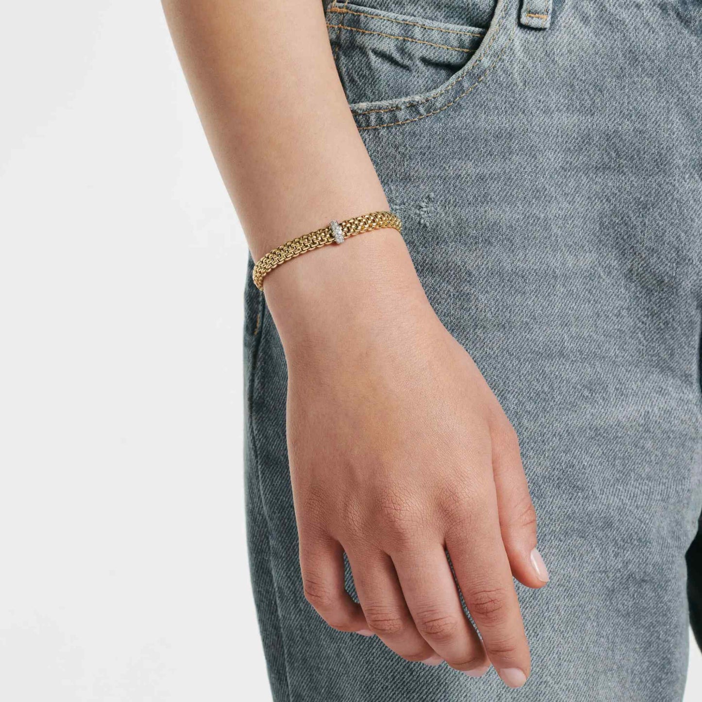 FOPE Vendôme Flex'it Armband - 56002BX_BB_G_XBX_00S (00S) aus Bicolor-Gold mit Diamant