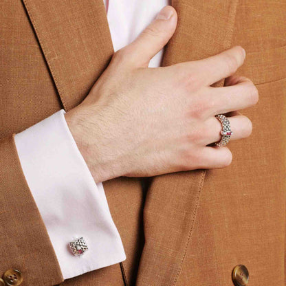 Vendôme Manschettenknöpfe mit Rubin, Weißgold • Diamant • Rubin von FOPE (00802GX_B4_B_XXX_000)