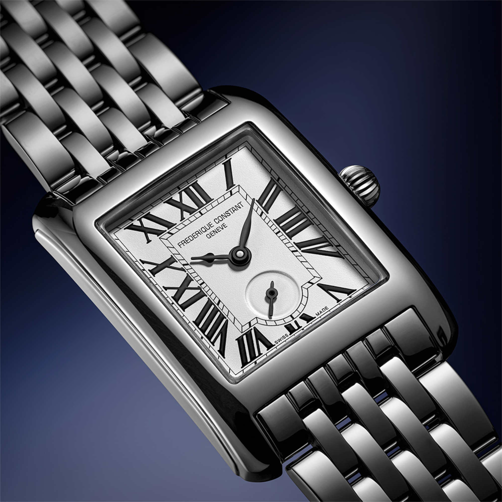 Frederique Constant Carree Small Seconds (FC-235S2C6B) aus Silber